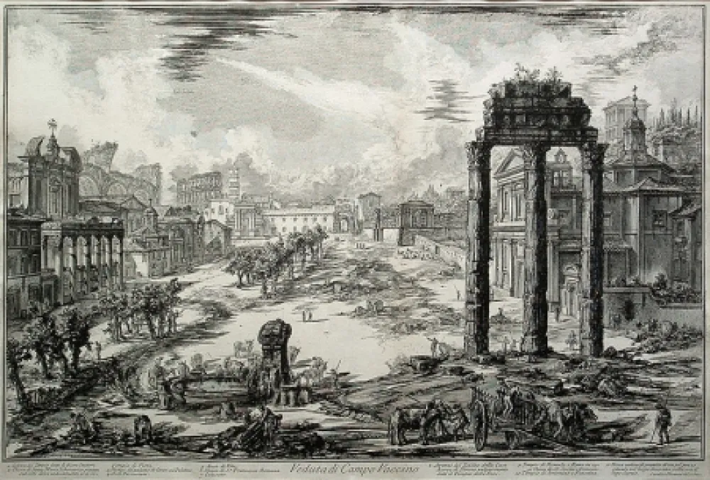 Stich Piranesi - Veduta di Campo Vaccino 