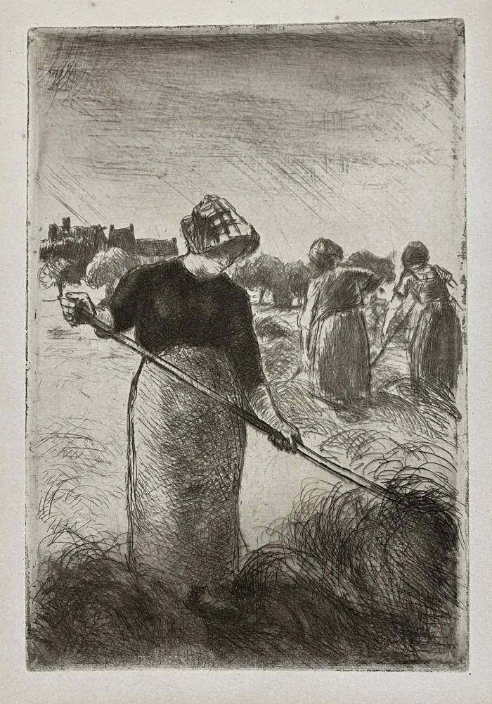 Radierung Pissarro - Les Faneuses, 1890