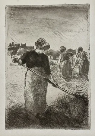 Radierung Pissarro - Les Faneuses, 1890