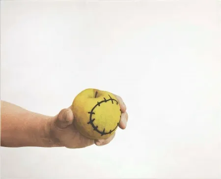 Siebdruck Pistoletto - La mela reintegrata