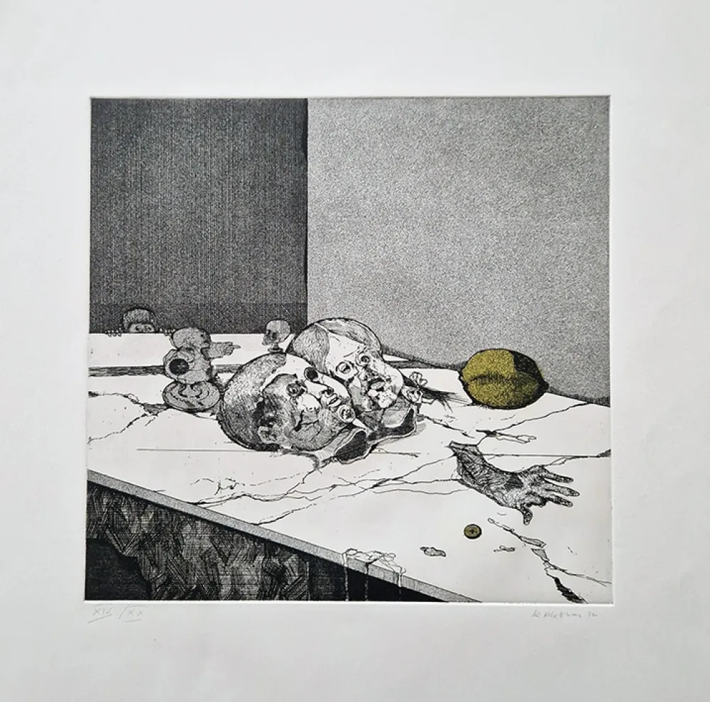 Radierung Plattner - Il tavolo