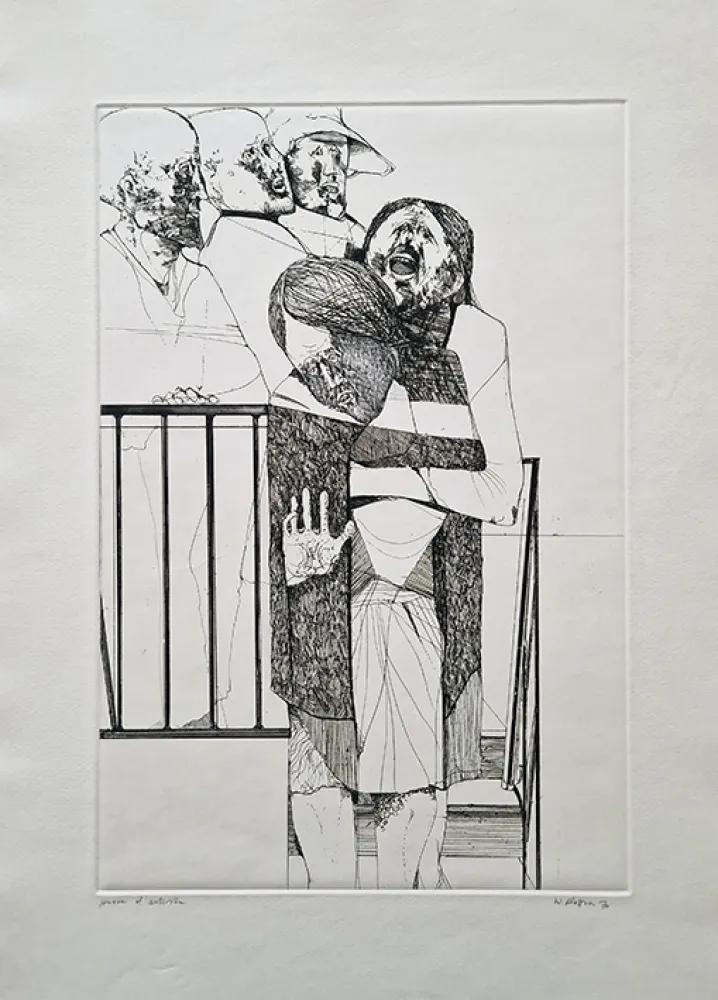 Radierung Plattner - L'urlo