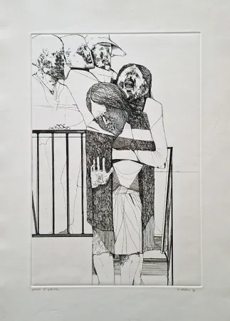 Radierung Plattner - L'urlo