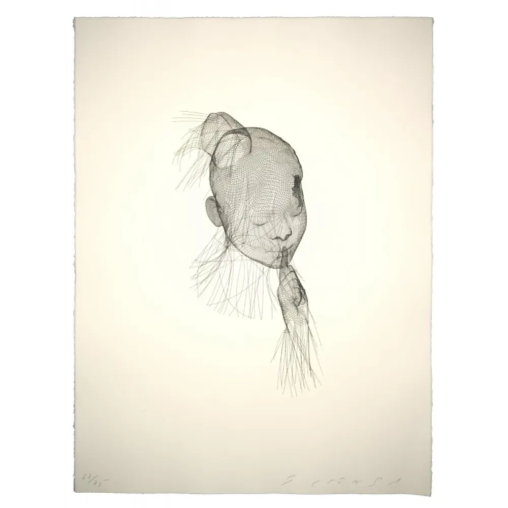 Radierung Plensa - Sin titulo