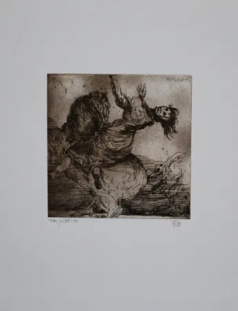 Radierung Und Aquatinta Pöhlitz - Wilder Ritt