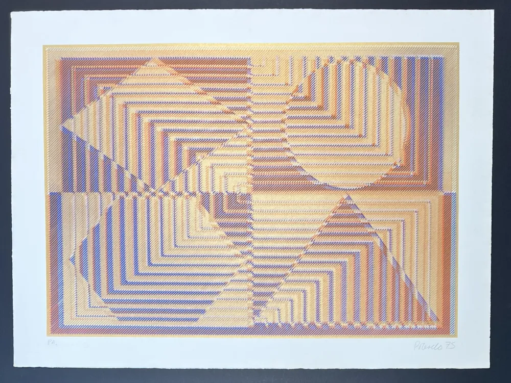 Siebdruck Polesello - Rogelio Polesello (1939-2014) - Agata - Screen printing on BFK Rives paper - 1975