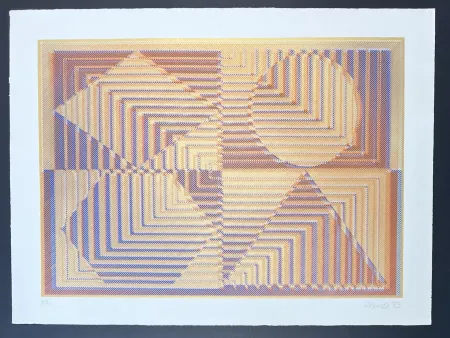 Siebdruck Polesello - Rogelio Polesello (1939-2014) - Agata - Screen printing on BFK Rives paper - 1975