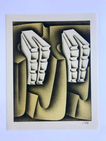 Lithographie Poli - Four solaire