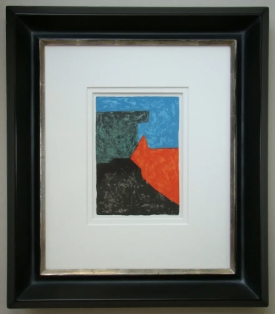 Lithographie Poliakoff - Composition noire, rouge, bleue et verte