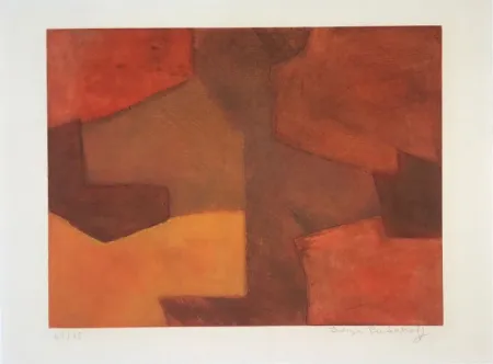 Stich Poliakoff - Composition orange et rouge XXIX 