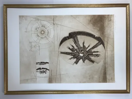 Radierung Und Aquatinta Pomodoro - Grande disco