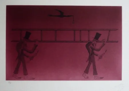 Radierung Und Aquatinta Ponç - Nocturne