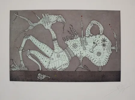 Radierung Und Aquatinta Ponç - Onanista