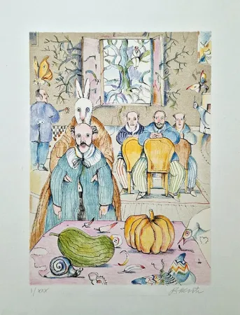 Lithographie Possenti - Interno con zucca