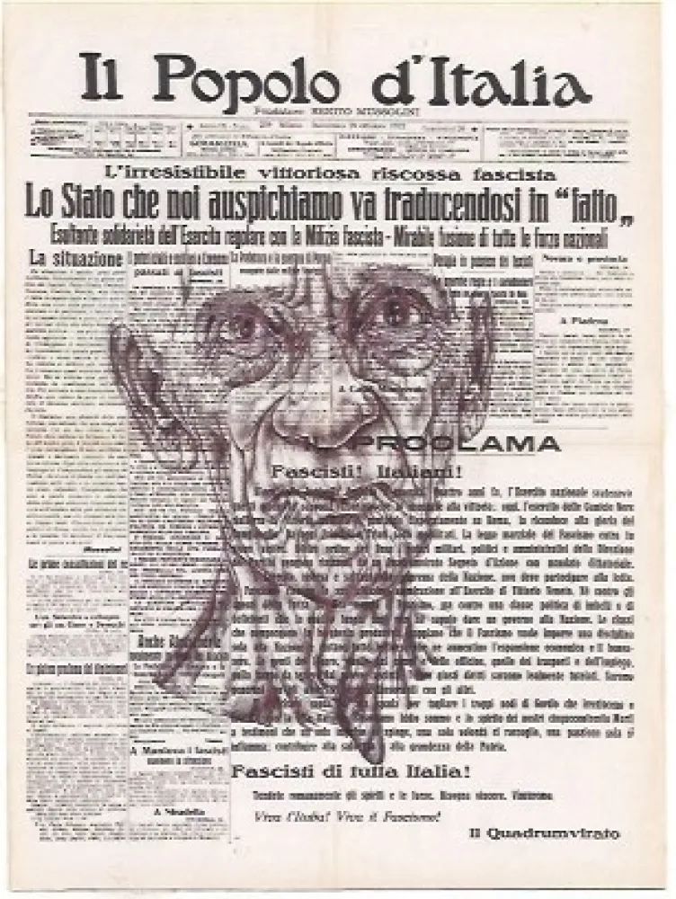 Kaltnadelradierung Powell - Child of misfortune