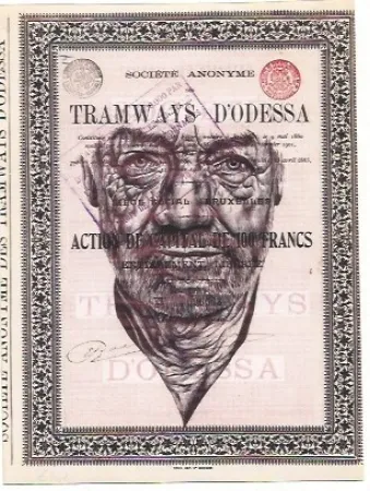 Kaltnadelradierung Powell - For all the lights of a Christmas tree, it still dies