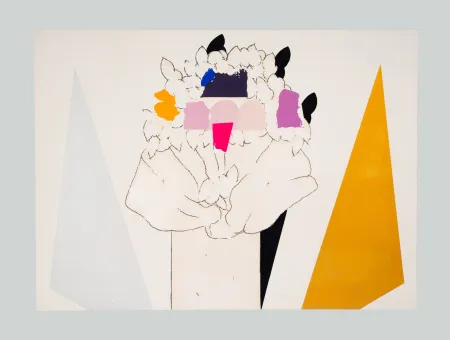 Siebdruck Pozzati - A che punto siamo con i fiori