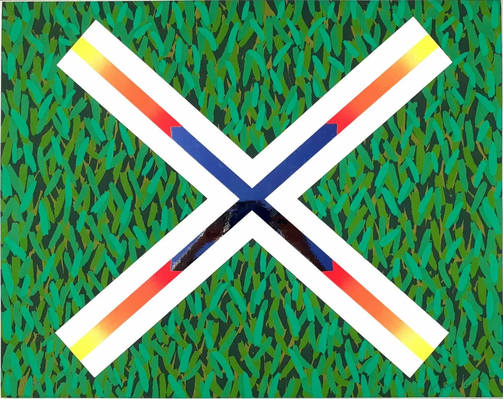 Siebdruck Pozzati - Croce di Sant'Andrea