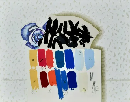 Lithographie Pozzati - I campioni colorati