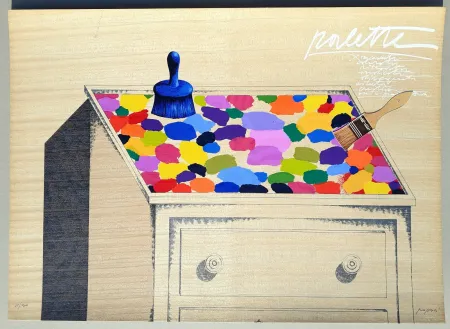 Siebdruck Pozzati - Palette