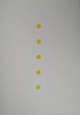 Lithographie Prantl - Alignement Jaune 