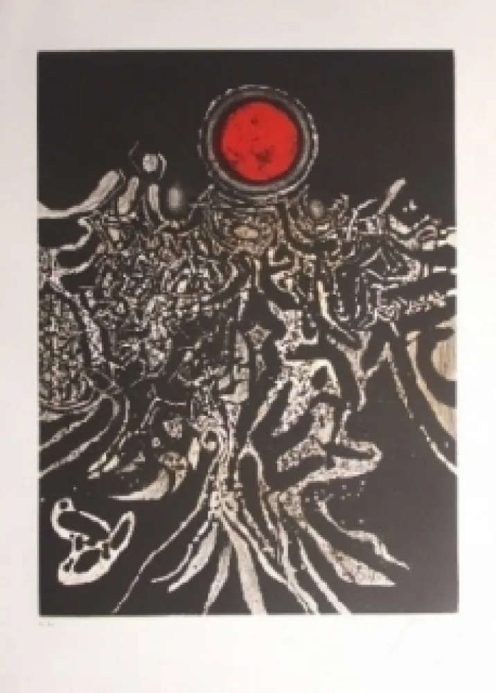 Radierung Und Aquatinta Prassinos - Nuit marine