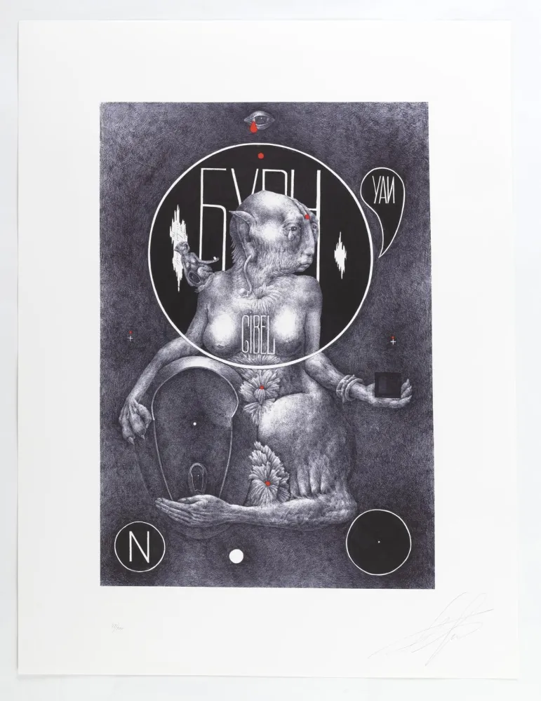 Siebdruck Prigov -  Portfolio «Aufbruch aus Moskau»