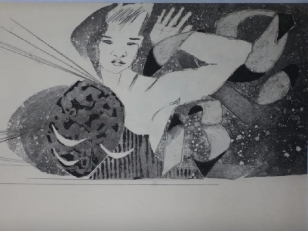 Radierung Und Aquatinta Proszinska - Le diamant de l'herbe