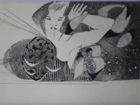 Radierung Und Aquatinta Proszinska - Le diamant de l'herbe