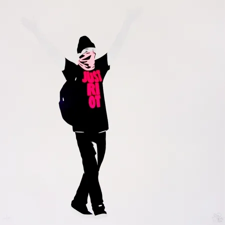 Siebdruck Pure Evil - Just Riot (Flouro pink)