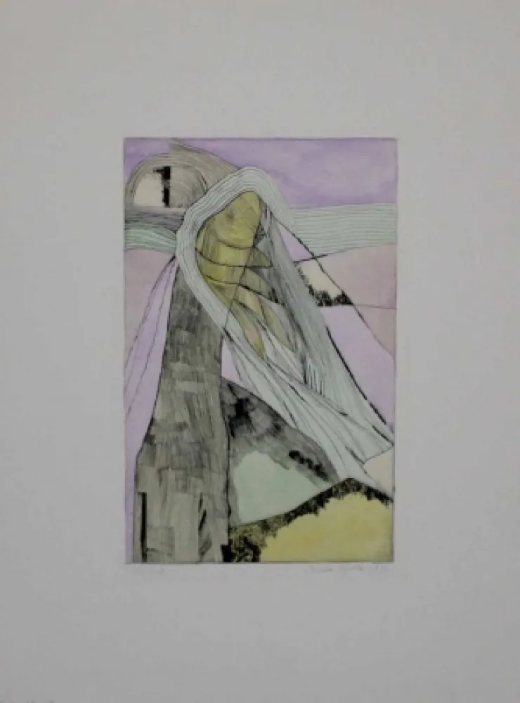 Kaltnadelradierung Pyroth - Brautland