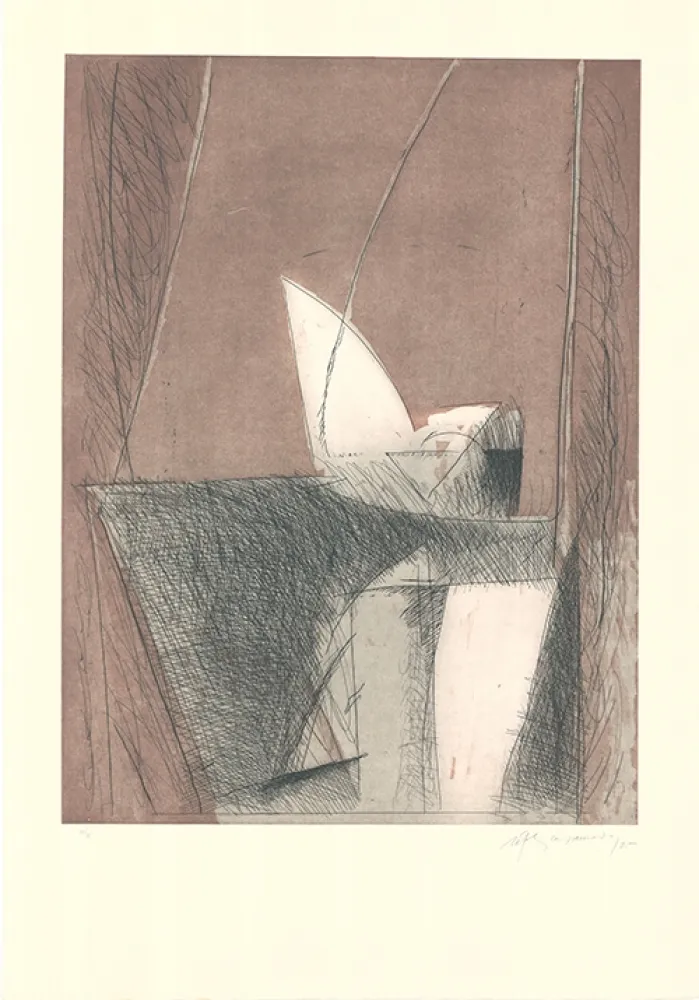 Radierung Und Aquatinta Ràfols Casamada - Abril-1