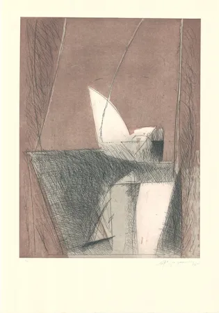 Radierung Und Aquatinta Ràfols Casamada - Abril-1