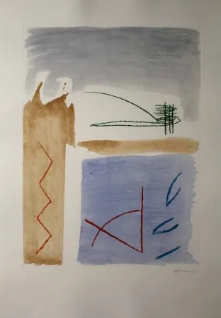 Radierung Und Aquatinta Ràfols Casamada - Camí de primavera 5