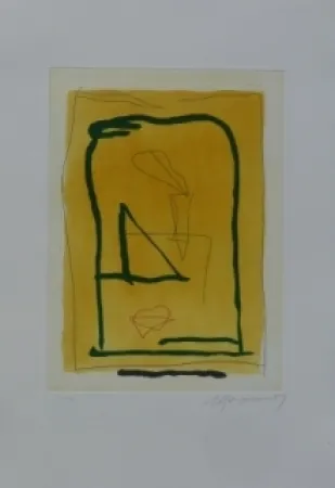 Radierung Und Aquatinta Ràfols Casamada - Composition 11