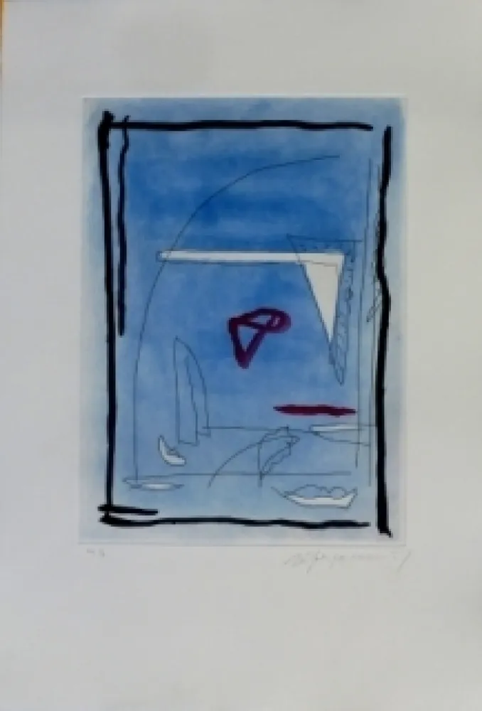 Radierung Und Aquatinta Ràfols Casamada - Composition 12