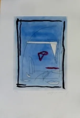 Radierung Und Aquatinta Ràfols Casamada - Composition 12