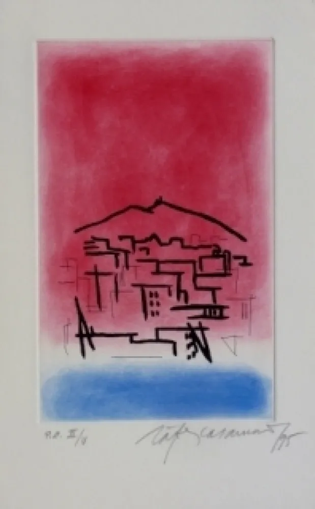 Radierung Und Aquatinta Ràfols Casamada - Composition 4