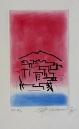 Radierung Und Aquatinta Ràfols Casamada - Composition 4