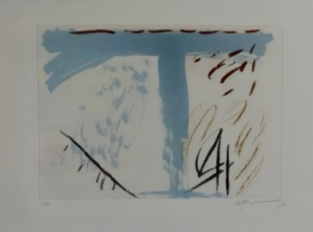 Radierung Und Aquatinta Ràfols Casamada - Composition 58