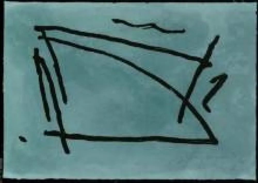 Aquatinta Ràfols Casamada - El passeig del poeta / The Poet's Walk