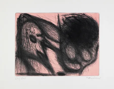 Kaltnadelradierung Rainer - Ahnt (Premonition)