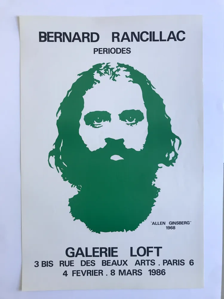 Plakat Rancillac - Allen Ginsberg / Galerie Loft