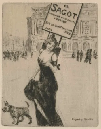 Stich Ranft - Business card of print dealer Edmond Sagot