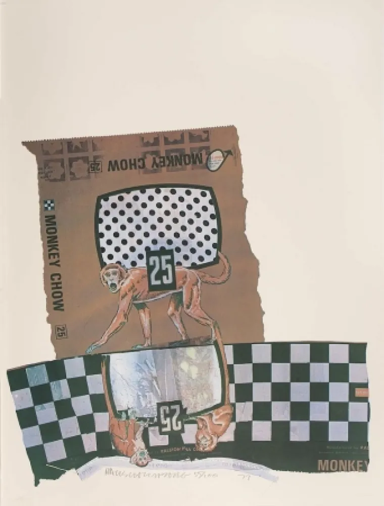 Siebdruck Rauschenberg - Monkey Chow, from Chow Bags