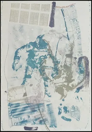 Lithographie Rauschenberg - White Walk, from Stoned Moon series