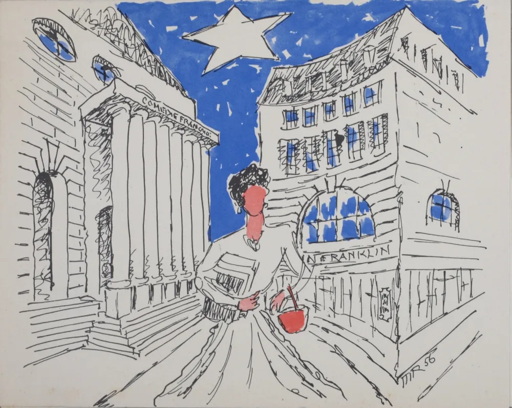 Lithographie Ray - La nouvelle bibliothèque 