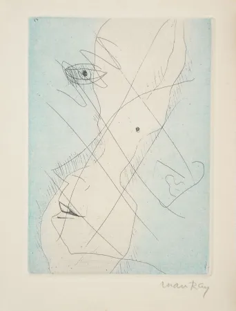 Radierung Ray - Les Chambres. Poème du temps qui ne passe pas.