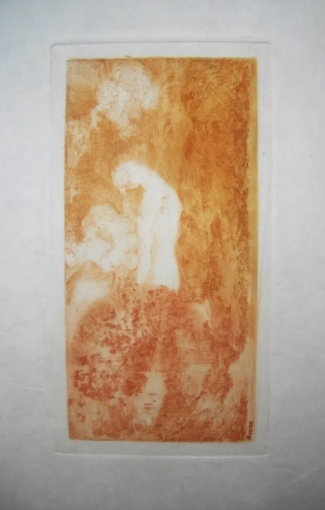 Radierung Redon - Baigneuse