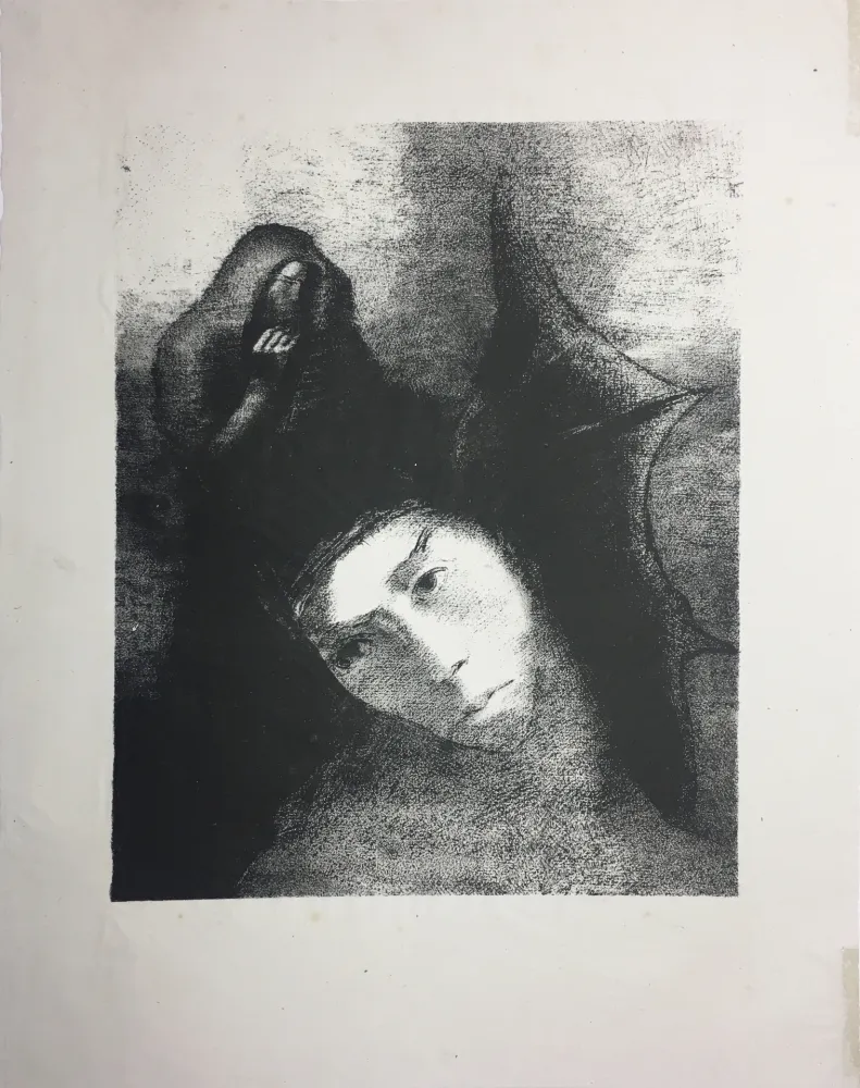 Lithographie Redon - LA TENTATION DE SAINT-ANTOINE (Planche XVIII, 3ème série) 1896